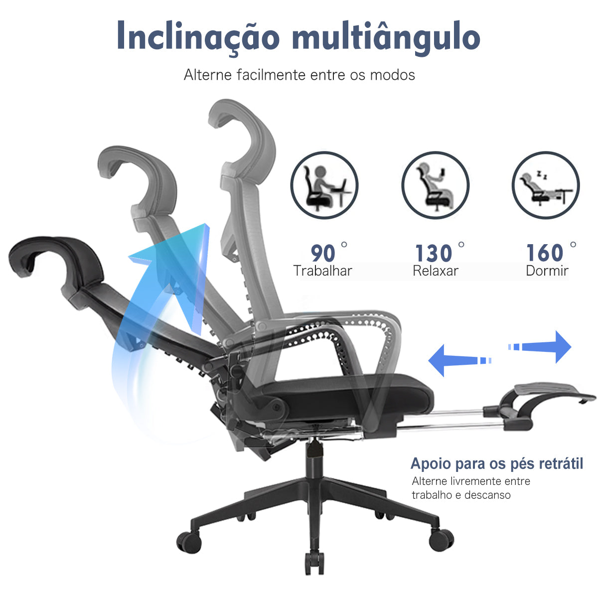 Cadeira de escritório 10 - Cadeira em uso em um ambiente de escritório, mostrando o conforto proporcionado durante o trabalho.