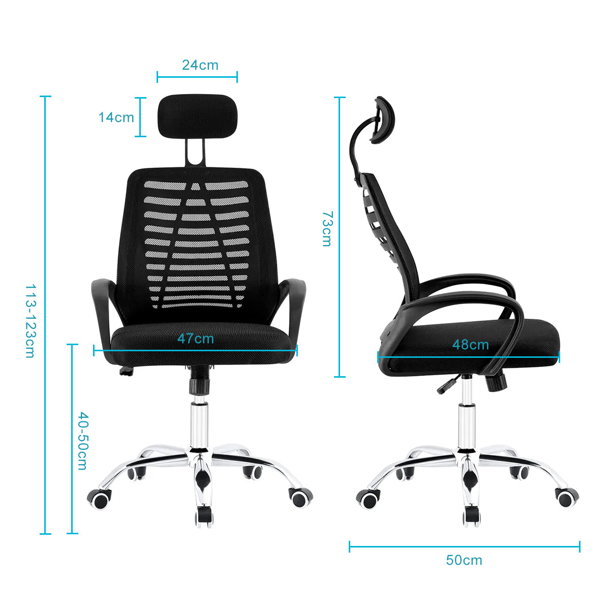 Cadeira de escritório- Ajuste do encosto para máxima conforto