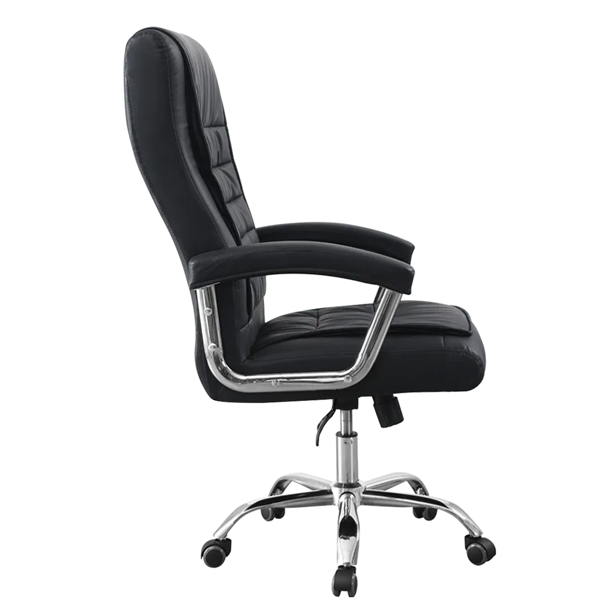 Cadeira de escritório preta, design ergonômico