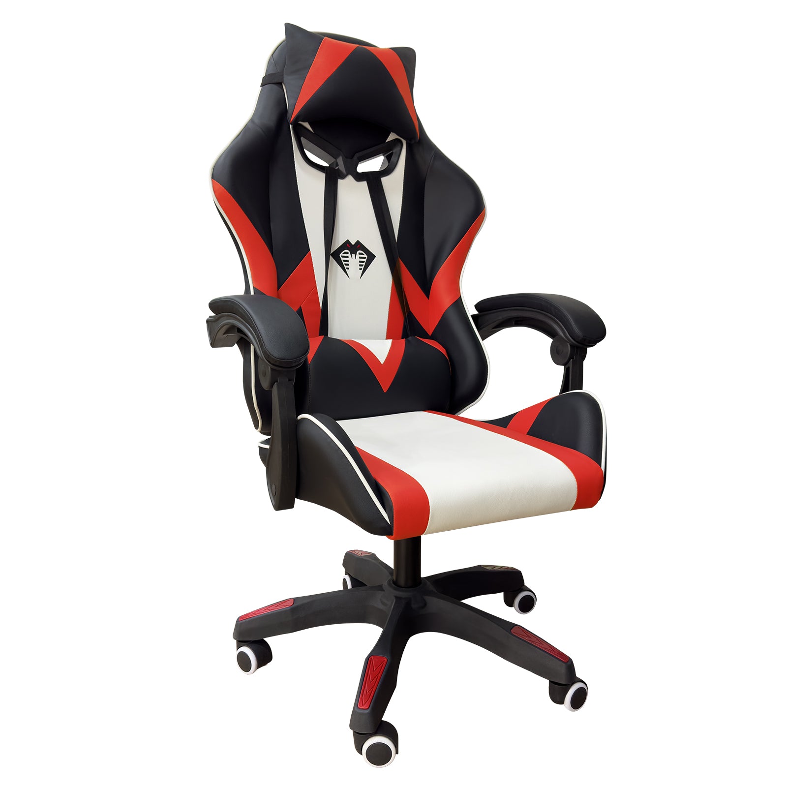 Cadeira gamer vermelho Python Fly vista lateral, destacando o design elegante e o ajuste ergonômico para conforto prolongado