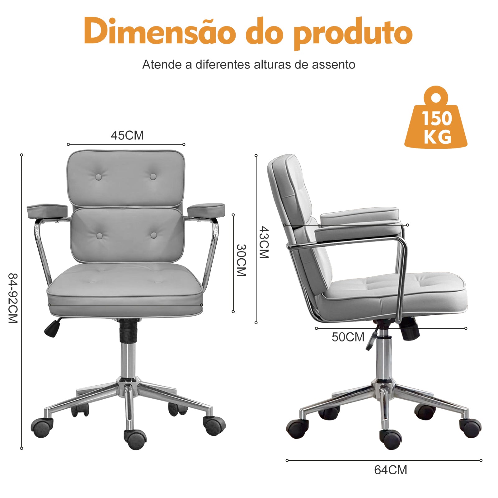 Cadeira estilo racing Python Fly cinza - Detalhe do assento de alta densidade