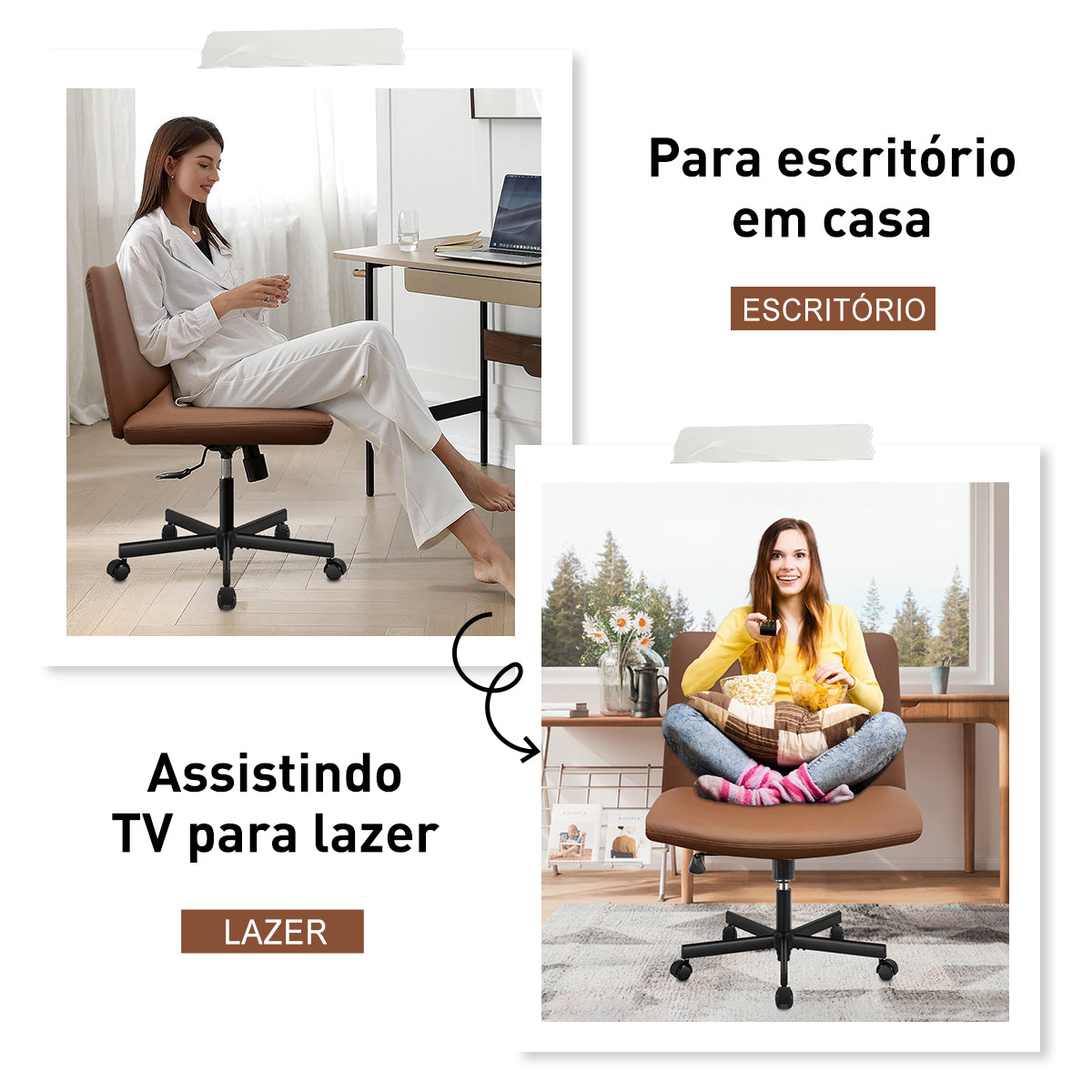 Cadeira de lazer em PVC, com estilo contemporâneo