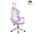 Cadeira gamer roxa nova da Python Fly - Estilo único com orelhas de coelho, funções ajustáveis e rodízios silenciosos