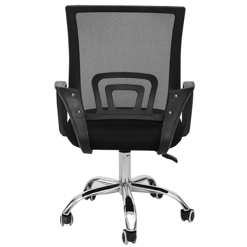 Cadeira de escritório ergonômica, visão frontal - Com suporte lombar e encosto projetados para garantir o máximo conforto durante longas horas sentadas 