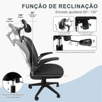 Cadeira de escritório - Cadeira em uso em um ambiente de home office, evidenciando sua funcionalidade e conforto no dia - a - dia 