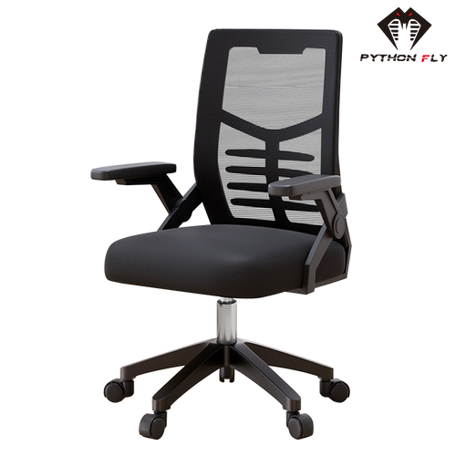 Cadeira de escritório Python Fly com design de malha preta