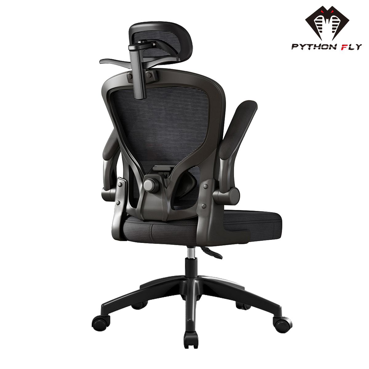 Cadeira Ergonômica Python Fly - Design com Malha Respirável, Apoio Cervical Ajustável e Estrutura Robusta