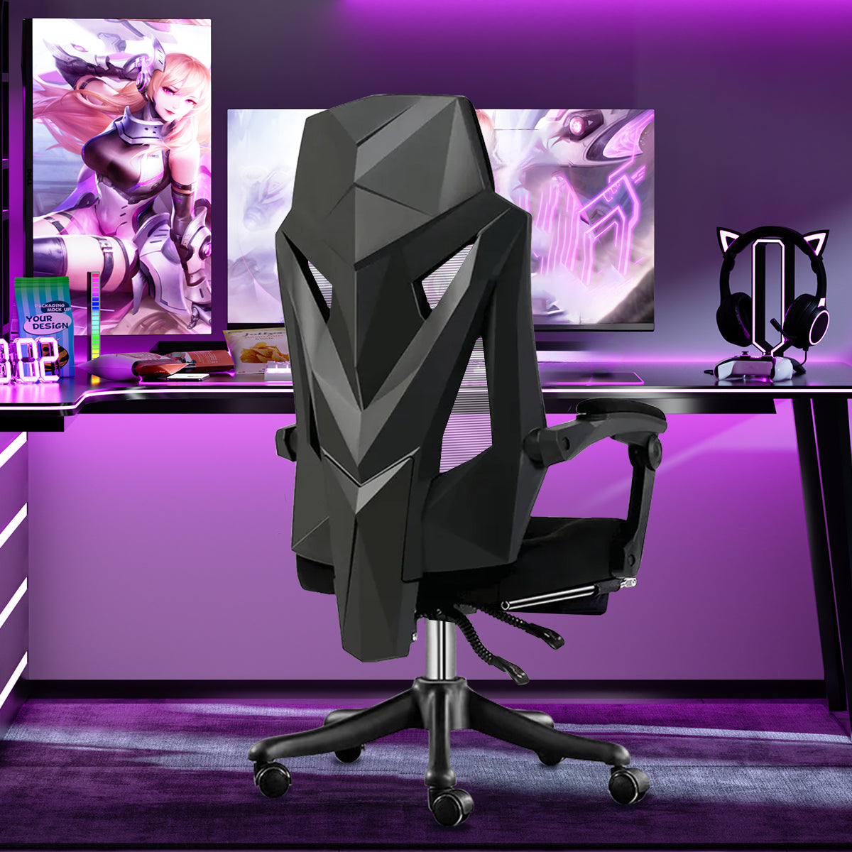 Cadeira de escritório Python Fly - Montagem fácil e conveniente 