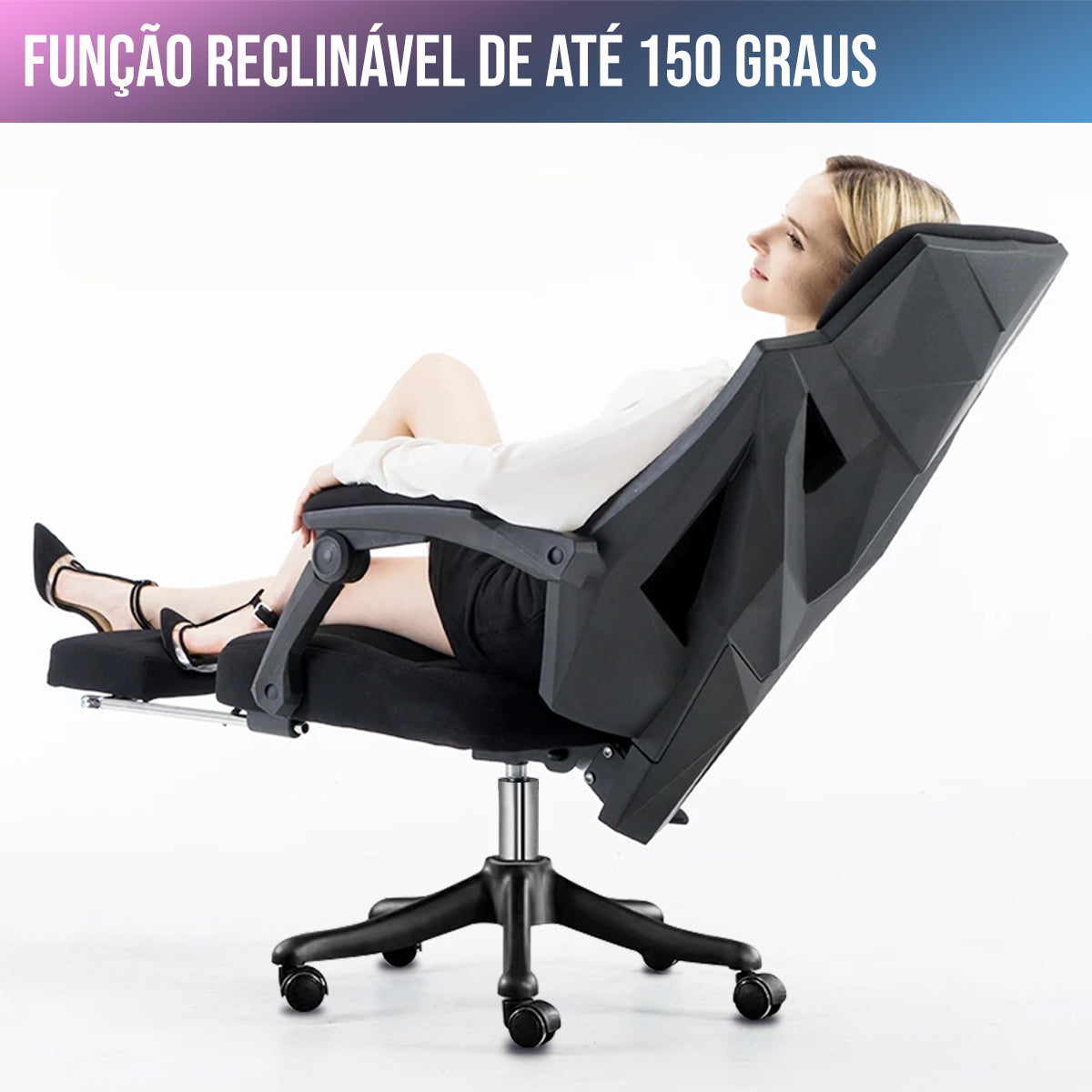 Cadeira de escritório Python Fly - Adequada para escritórios profissionais e home office