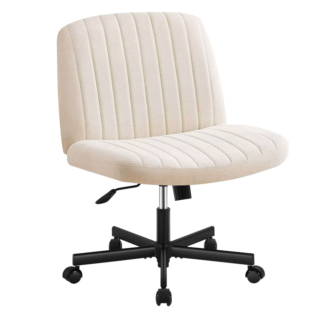 Cadeira ergonômica de escritório preta com apoio de cabeça e braços ajustáveis, fundo branco para visualização clara dos detalhes, ideal para home office e sala de estar