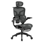 Cadeira ergonômica de escritório com suporte lombar ajustável, reposacabeça 4D e malha respirável para conforto prolongado