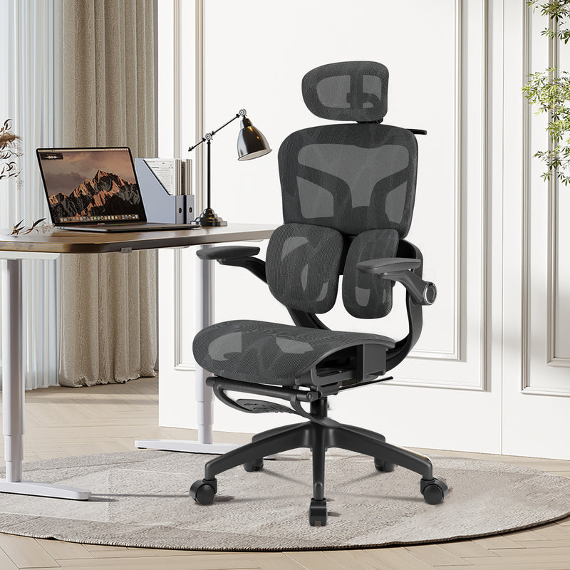 Cadeira ergonômica para home office: design moderno, malha respirável e ajustes ergonômicos