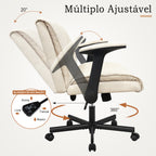 Cadeira de repouso giratória 360°, reclinação ajustável e bloqueio de posição, adaptável para relaxar ou assistir TV