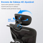 Reposacabeça 4D ajustável da cadeira ergonômica: suporte para pescoço, ajuste de altura e ângulo