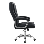 Cadeira de escritório preta, design ergonômico