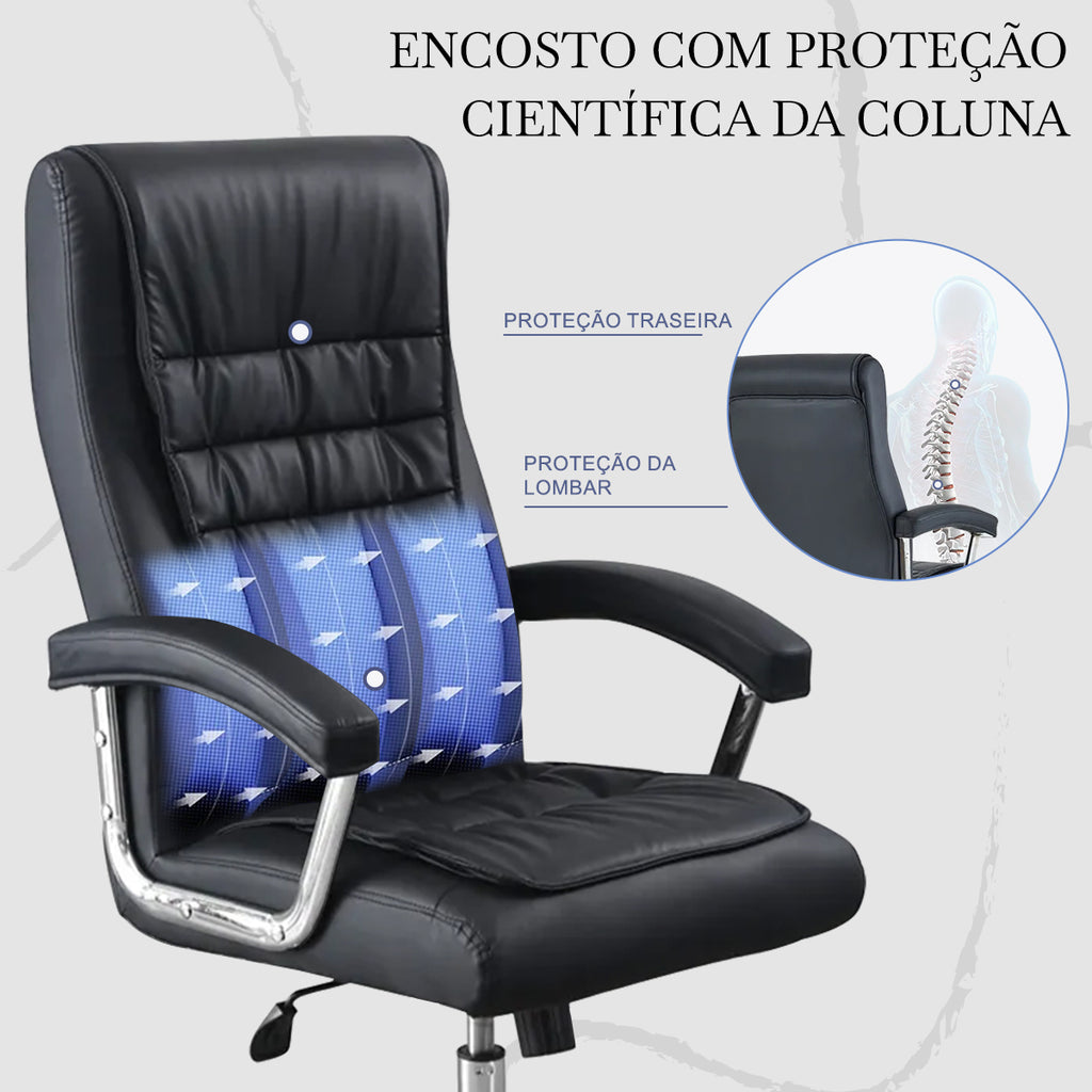 Cadeira com suporte científico para coluna