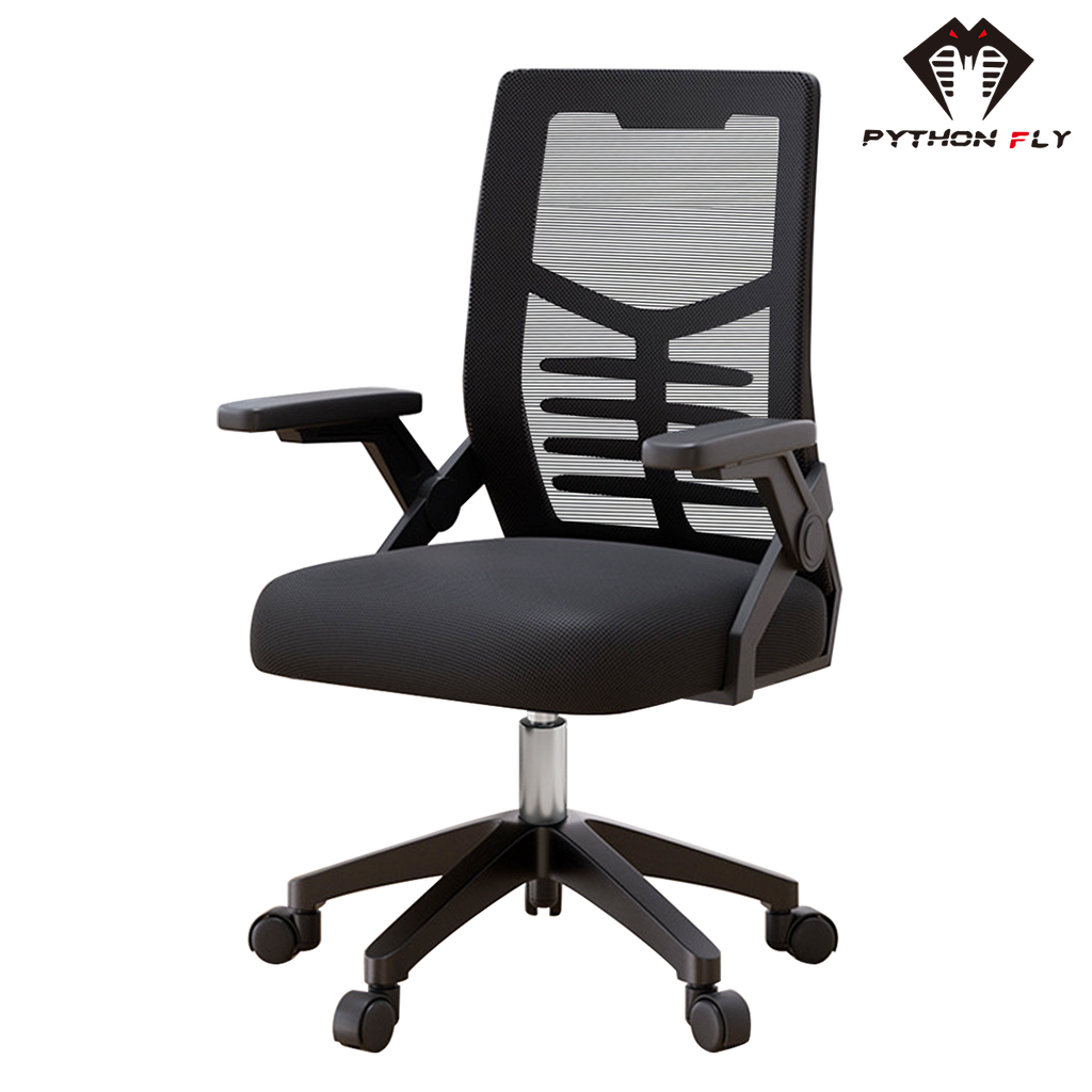 Cadeira de escritório Python Fly com design de malha preta