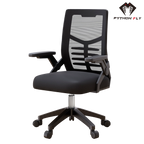 Cadeira de escritório Python Fly com design de malha preta