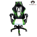 Cadeira gamer verde Python Fly com design elegante e funcionalidades inovadoras para gamers exigentes