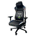 Cadeira gamer Pythonfly RETROGAME tema retro game, com funções de massagem, ventilação e aquecimento, almofada cervical inclusa