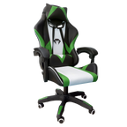 Cadeira gamer verde Python Fly vista lateral, destacando o design elegante e o ajuste ergonômico para conforto prolongado