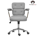 Cadeira estilo racing Python Fly cinza - Apoio lombar ergonômico e mobilidade fácil