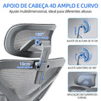 Cabeceira 4D regulável da poltrona ergonômica Pythonfly