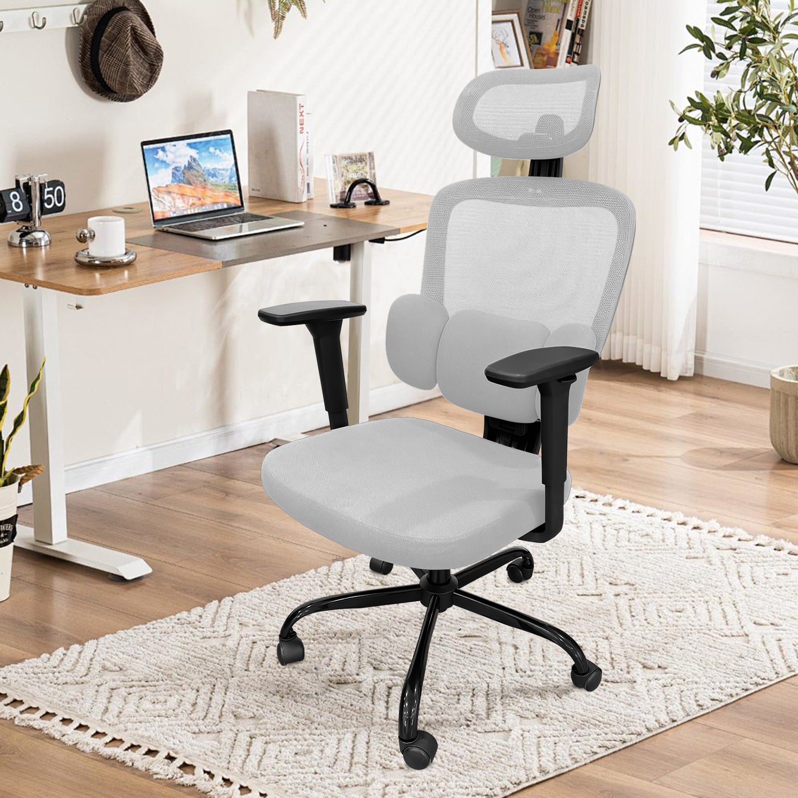 Pythonfly Aligna cadeira escritório ergonômica em ambiente home office doméstico confortável