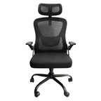 Pythonfly cadeira ergonômica de escritório malha preta suporte lombar ajustável