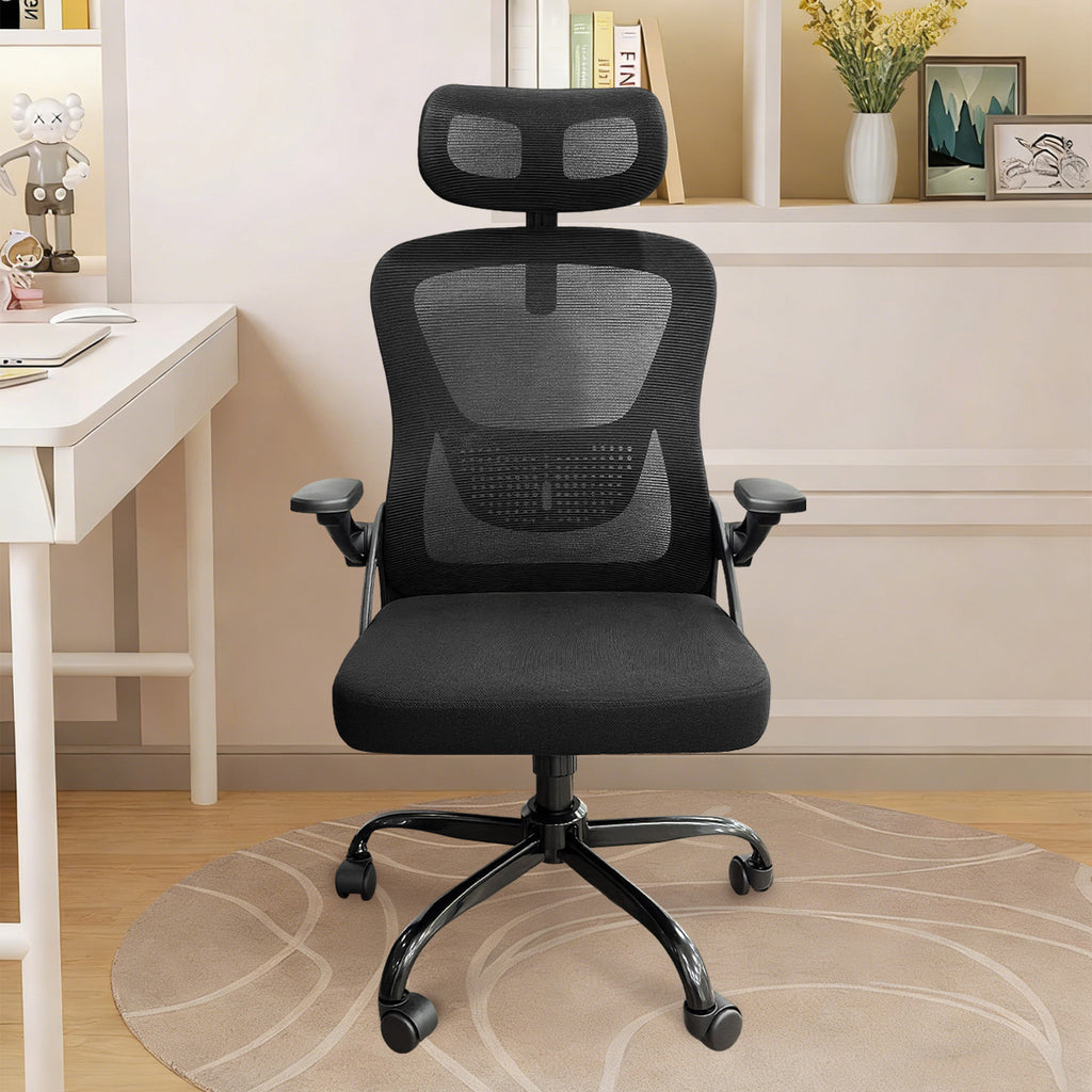 Cadeira ergonômica Pythonfly preta para escritório doméstico home office
