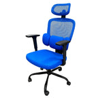 Cadeira ergonômica Pythonfly Aligna cor azul, conforto para programadores fundo branco